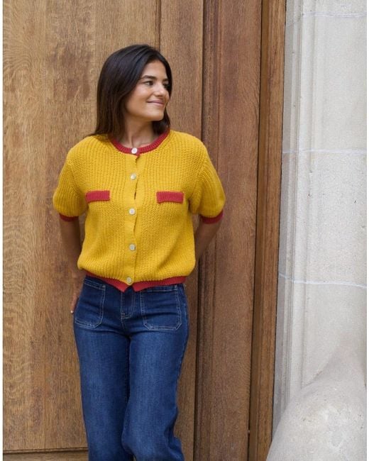Mind Traveler Yellow Sky, & Colour-Block Mia Cardigan