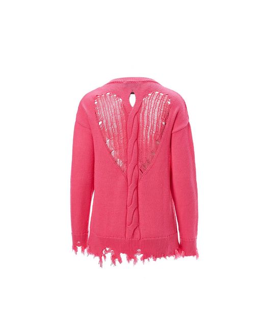 Nissa Pink Wool Open Knit
