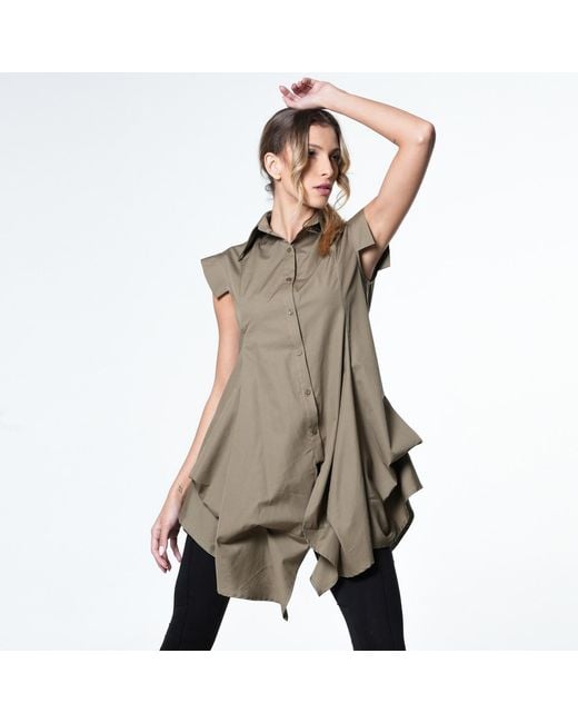 Metamorph Brown Extravagant Cotton Shirt