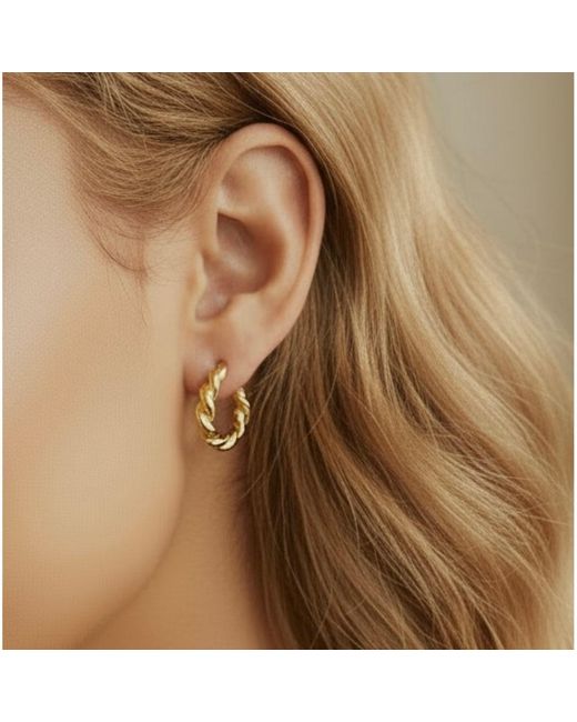 Mitsymay Jewellery White Twists & Tangles Half Hoops
