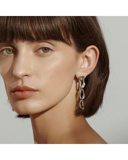 EVA REMENYI Metallic Vacation Long Chain Earrings