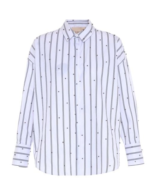 Theo the Label Blue Echo Pearly Shirt