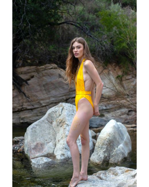 Catnip and Seaweed Yellow The One-Piece Swimsuit