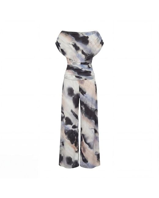 Atom Label Gray Neutrals Carbon Jumpsuit