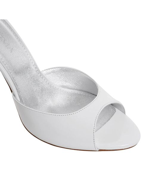 Ginissima White Vicky Patent Leather, Round Toe