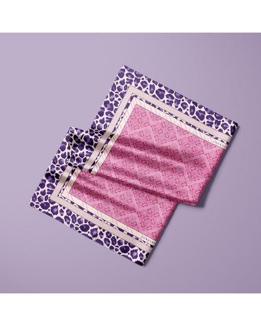 Lamberty Munich Pink Tibetan Tranquility Maxi Silk Twill Scarf