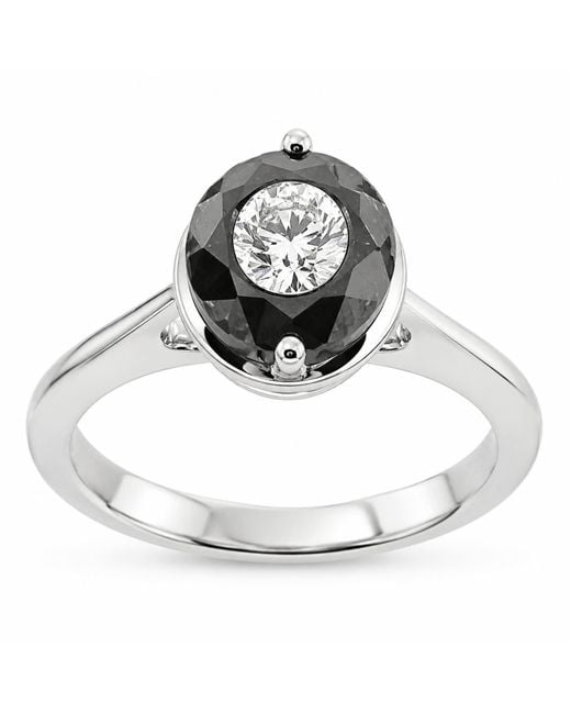 Artisan Black 18K & Diamond Solitaire Ring