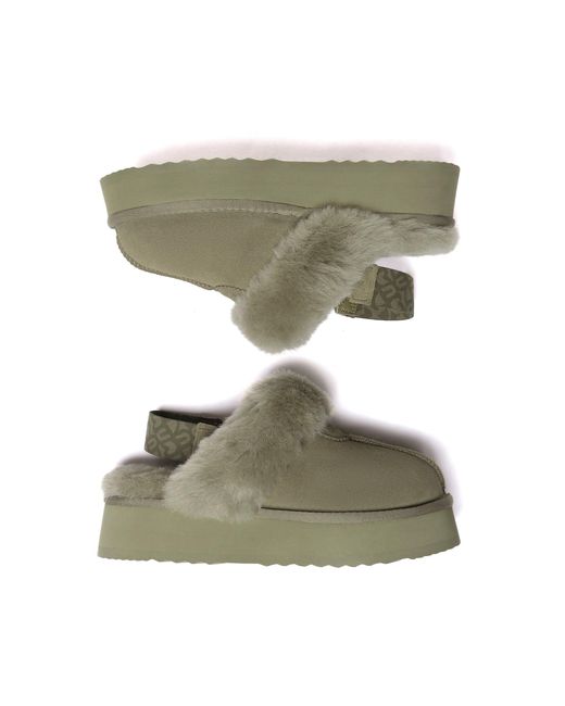 EverAu Australia Green Wagtail Removable Strap Platform Slippers