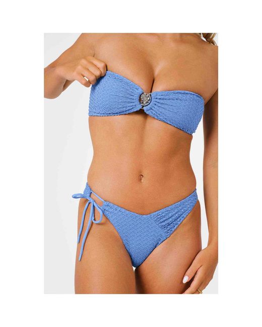 Blackbough Swim Blue Shelby Bandeau Top Oceania Crochet