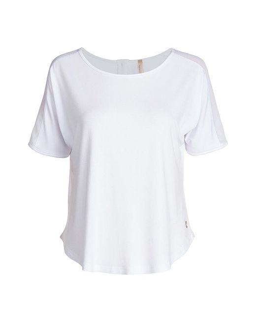 Conquista White Button Placket Top