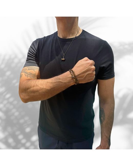 Ebru Jewelry Brown Freedom Wolf Tiger's Eye Stone Bracelet for men