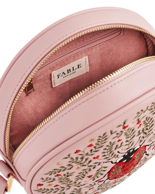 Fable England White Chloe Ladybird Circle Bag