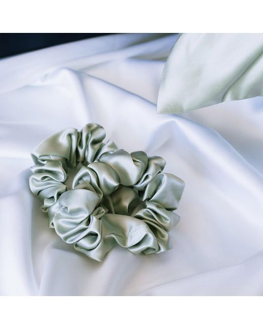 6Fiftytwo® Green Neutrals Pure Mulberry Classic Silk Scrunchies