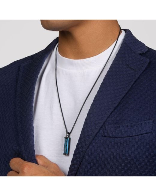 Tateossian Metallic Jagged Elements Necklace for men