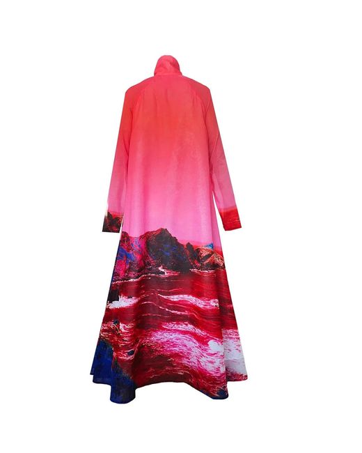 Maxjenny Red A-Shaped Maxi Dress