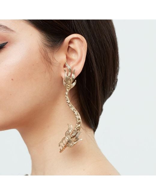 Zeworks Metallic Dragon Earrings