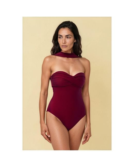 Gezzina Purple Ember Bandeau One-Piece