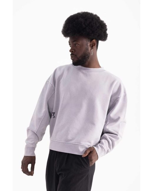 Achilles and the Tortoise Purple Logo Crewneck for men