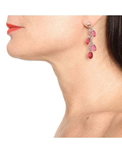 Addicted Pink Venere Earrings With Cz Coin Crystals