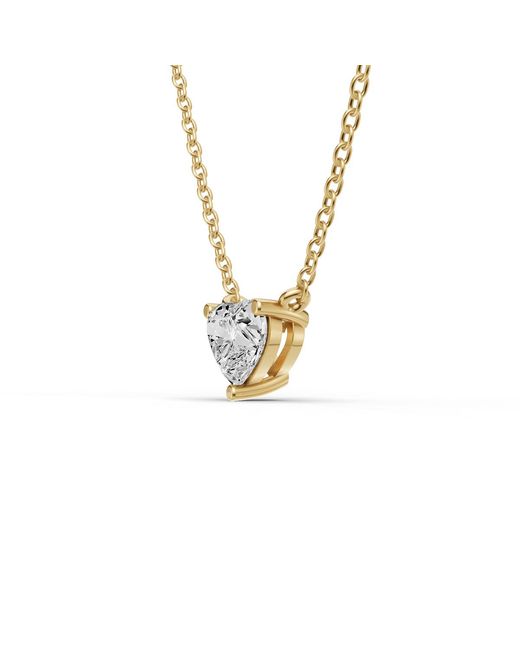 SEREIA OFFICIAL Metallic 14K 0.25 Ct Lab Grown Heart Shape Diamond Pendant