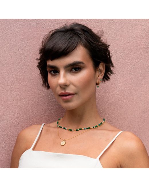 Dower & Hall Metallic Garnet Orissa Hoops