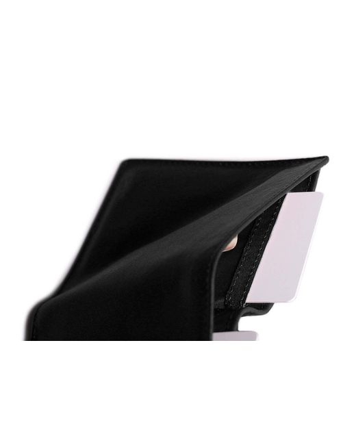 Harber London Black Leather Bifold Wallet With Rfid Protection for men