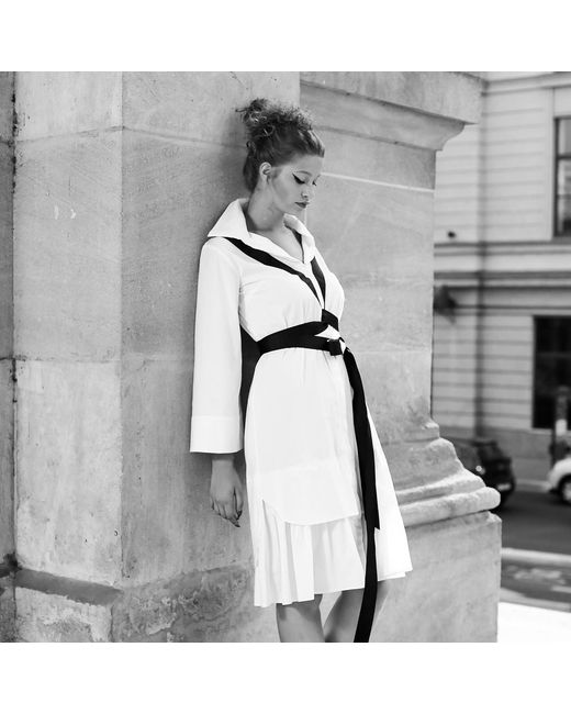 Larisa Dragna Gray Shido Dress