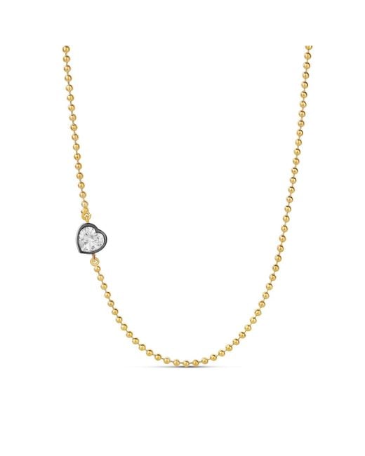 SHYMI Metallic Side Shape On Beaded Ball Chain