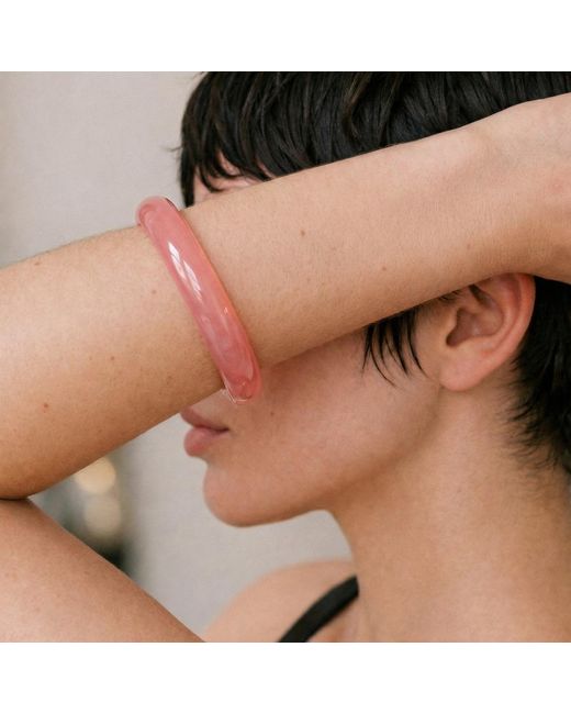 seree Blush Pink Jade Stone Bangle