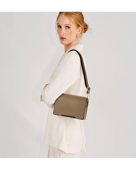Apatchy London Brown The Newbury Mink Leather Crossbody Bag