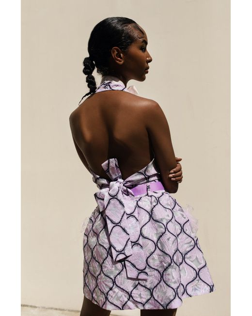 Andreeva Purple Lavender Cross-front Top
