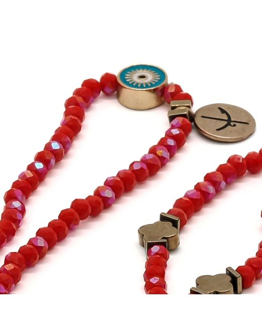 Ebru Jewelry White Summer Lucky Elephant And Evil Eye Necklace
