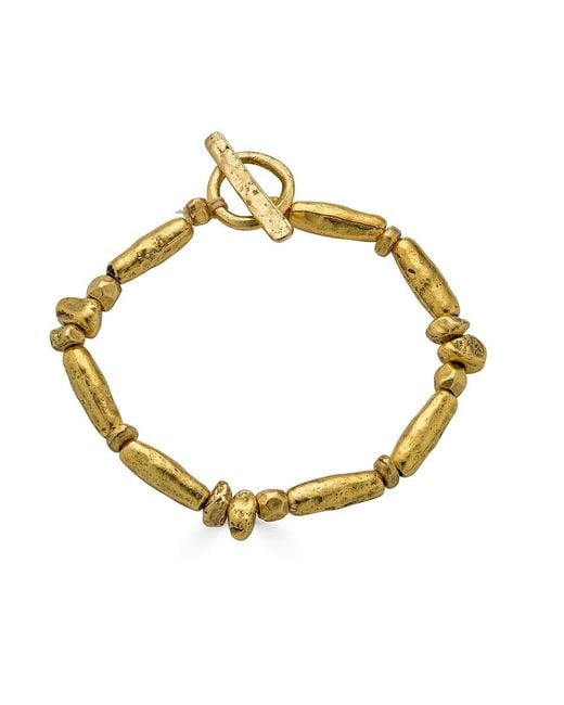 Loni Paul Jewelry Metallic Organic Bead Bracelet
