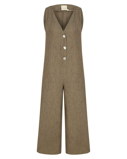 DOR Raw Luxury Natural By The Lake Maggiore Linen Jumpsuit