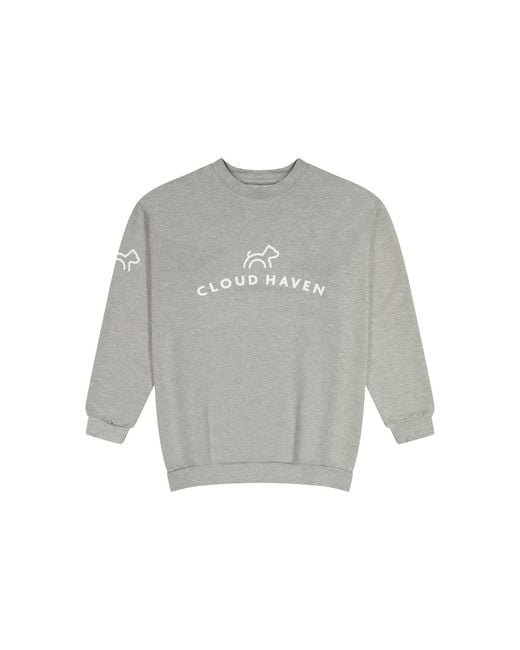 Cloud Haven Blue Boyfriend Logo Sweatshirt