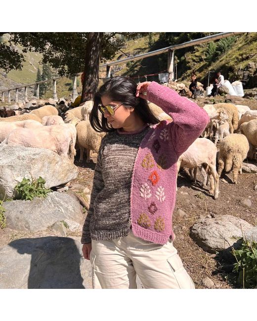 Charkha & Loom Multicolor Tragopan Pullover Lavendar