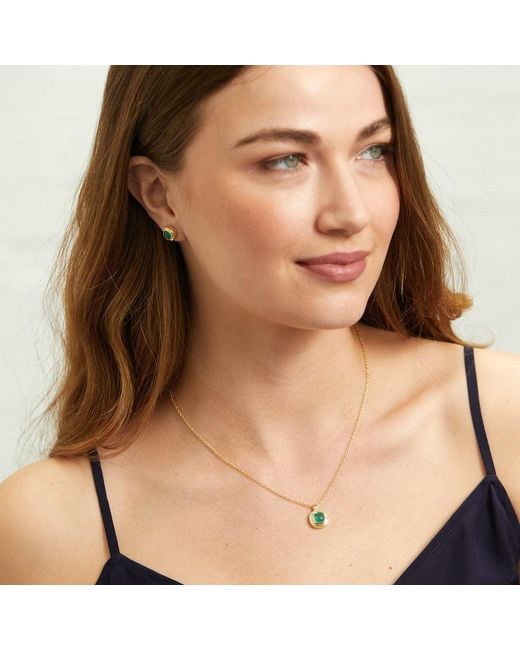 Auree Jewellery Metallic California Cushion Onyx Necklace