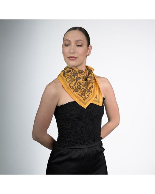 Silk&Soul Metallic Bird Scarf