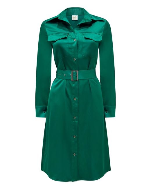 Why Mary Green Jackie Satin Trench Coat Dress