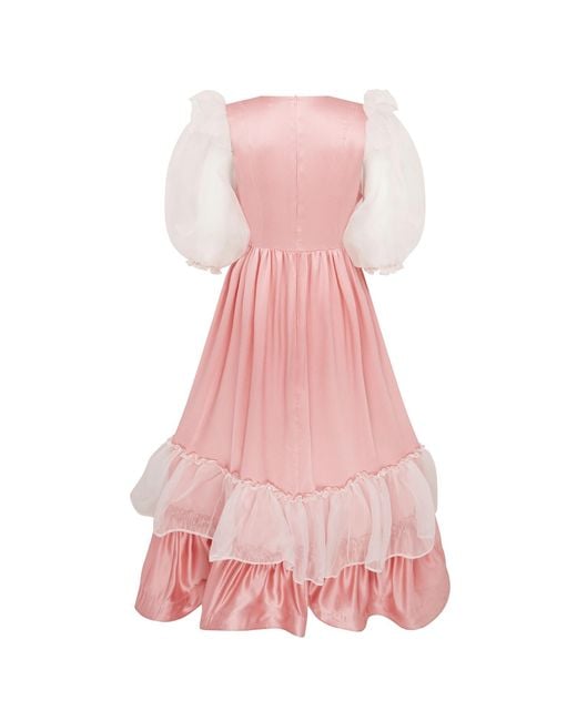 Lisa The Label Pink Angel Cloud Puff Dress Long