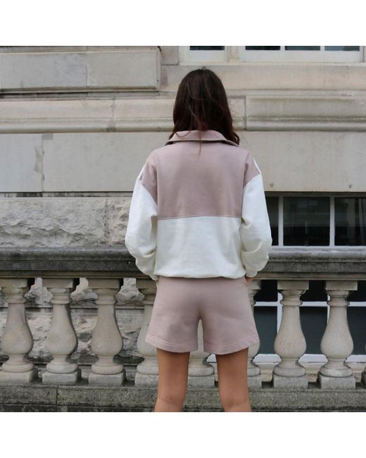 Mimhi Maison Brown Neutrals Nude Cotton Shorts