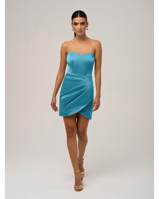 Tia Dorraine Blue A Touch Of Glamour Mini Dress