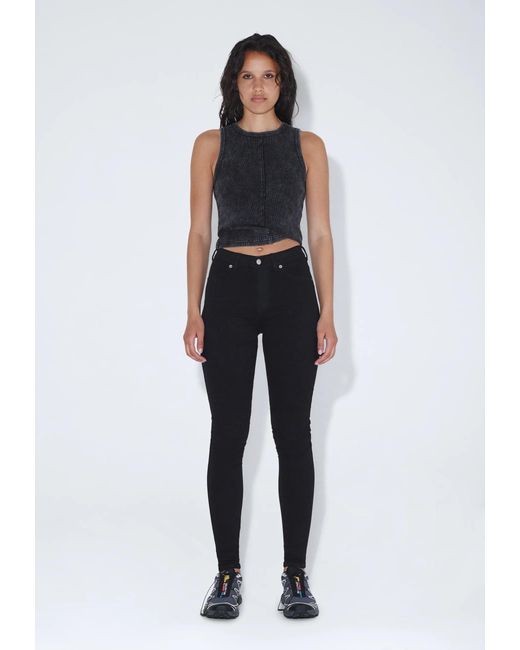 Dr. Denim Black Plenty Mid Skinny