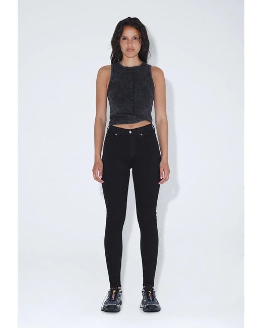 Dr. Denim Black Plenty Mid Skinny