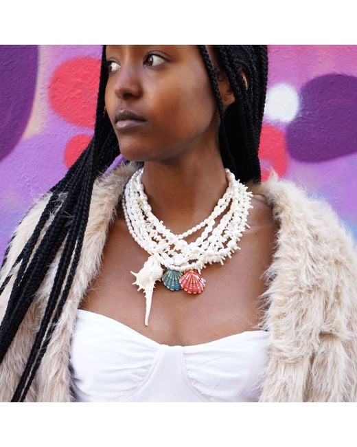Smilla Brav Metallic Shell Puglia Necklace