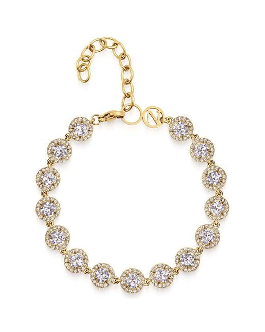 Nialaya Metallic Gemstone Link Bracelet