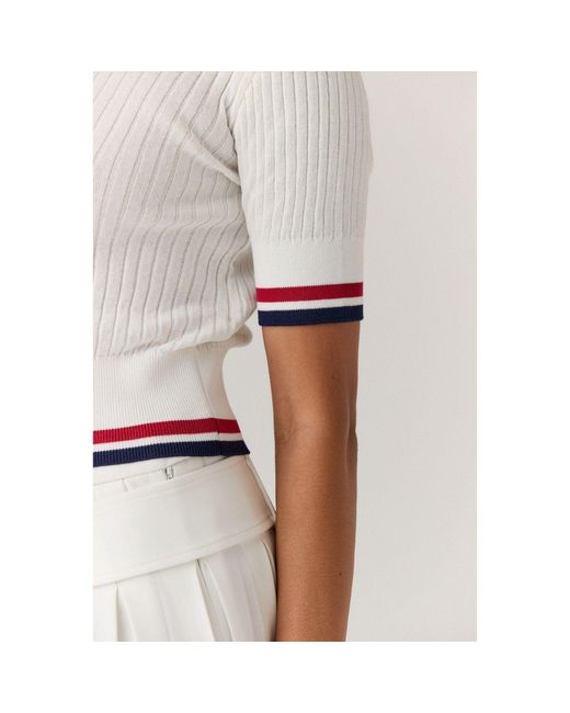 Goldie Byrd White Knit Polo