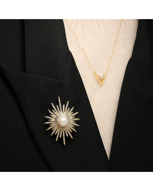Ninemoo Metallic Solar Radiance Brooch-Pendant