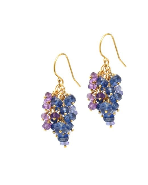 Lori Kaplan Design Blue Midnight Gemstone Earrings