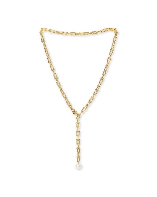 Pearls of the Orient Online Metallic Decus Cultured Freshwater Pearl Drop On Chunky Chain